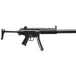 MP5 22 LR Caliber with 25+1 Capacity, 16.10" Barrel, Black Metal Finish & Retractable Black Stock Right Hand (Full Size)