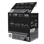 MIGRA AMMUNITION M12S2BB Combinational  12 Gauge 3" 1 1/4 oz 2,BB Shot 25 Bx/ 10