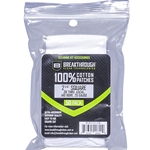 Cotton Patches, 2.25" Square, .38 Thru .45 Caliber, .410 Bore & 20-Gauge, 50-Pack