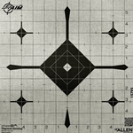 EZ Aim Thermal ID Grid Bullseye Paper Target, 12" x 12," Gray