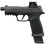 Sig Sauer 365XCA9BTACTBRXSL P365 XMacro TACOPS w/Optic 9mm Luger 21+1 4.30" Black Threaded Barrel, Black Nitron Stainless Steel Serrated w/Optic Slide, Black Nitron Polymer Frame w/Picatinny Rail, XMacro Polymer Grip, Sig ROMEO-X SIG-LOC Red Dot