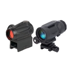 Sig Sauer Electro-Optics SORJMSR501 Romeo-MSR Gen II w/Juliet5 Micro Magnifier Black 1x20mm/5x42mm, 2 MOA Red Dot and Magnifier