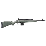 Ruger 46965 American II Scout 5.56 NATO 10+1 16.10" Cobalt Cerakote Threaded Barrel, Alloy Steel Receiver w/Scope Rail, Leaf Green Splatter Adj LOP Synthetic Stock