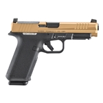 Ruger 19550 RXM 9mm Luger 17+1 4.50" Black FNC Nitride Barrel, Copper PVD Alloy Steel Optic Ready Slide, Black Polymer Frame w/Accessory Rail, Magpul EHG Grip, RMR/RMSc/DPP Footprint