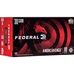 Federal AE30CB American Eagle  30 Carbine 110 GR Full Metal Jacket 50 Bx/ 10 Cs