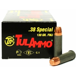 TUL AMMO 38SPEC 130 FMJ 50
