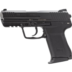 HK 81000020 HK45 Compact V7 LEM 45 ACP Caliber with 3.94" Barrel, 8+1 Capacity, Overall Black Finish, Picatinny Rail Frame, Serrated Steel Slide & Interchangeable Backstrap Grip Includes 2 Mags