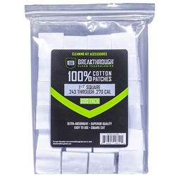 Cotton Patches, 1.5" Square, 243 Thru 270 Caliber, 600-Pack