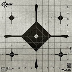 EZ Aim Thermal ID Grid Bullseye Paper Target, 12" x 12," Gray
