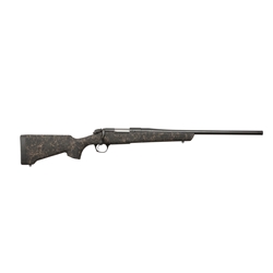 Bergara Rifles B14S903 B-14 Stoke Compact 243 Win 4+1 20" Graphite Black Cerakote Contour Threaded Barrel, Graphite Black Cerakote Drilled & Tapped Stainless Steel Receiver, Fixed Sporter Soft Touch Black Webbed Tan Synthetic Stock
