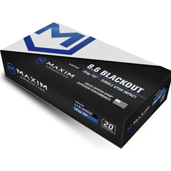 Maxim Defense MXM49143 Tumble Upon Impact (TUI) Subsonic 8.6Blackout 285gr Solid Copper Spun 20 Per Box