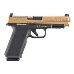 Ruger 19550 RXM 9mm Luger 17+1 4.50" Black FNC Nitride Barrel, Copper PVD Alloy Steel Optic Ready Slide, Black Polymer Frame w/Accessory Rail, Magpul EHG Grip, RMR/RMSc/DPP Footprint